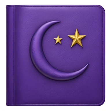 purple diary moon sticker