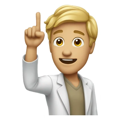 A man waving his finger in your face  sticker