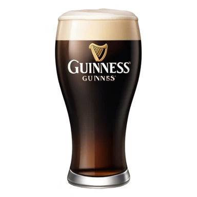 Half Pint of Guinness with the logo  sticker