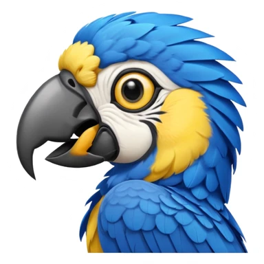 cute blue macaw with a big beak sticker
