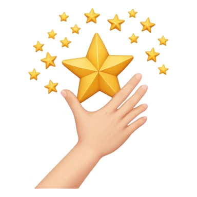 grabbing a dream star with your hand  sticker