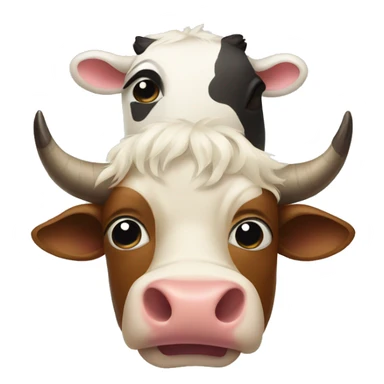 Cow and bull faces  sticker