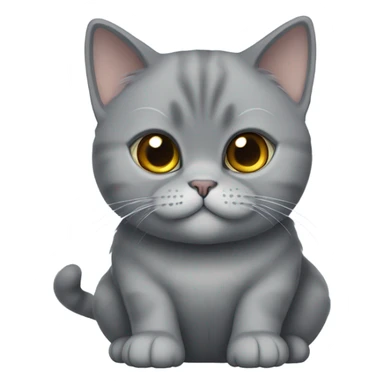 grey british shorthair sticker