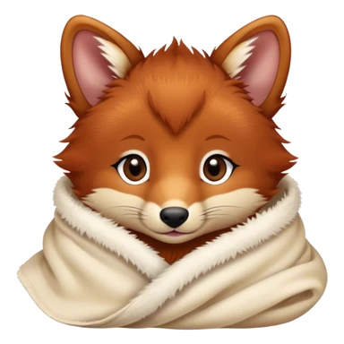 Baby dhole cozy in a blanket  sticker