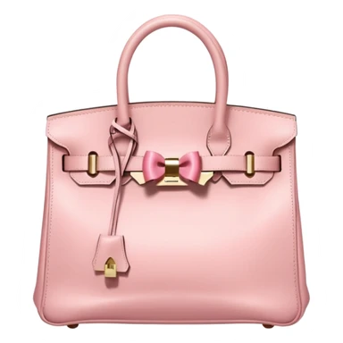 light pink birkin bag with bow sticker