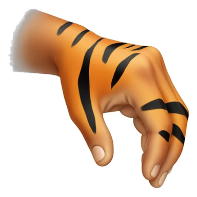 hand doing tiger pose  sticker