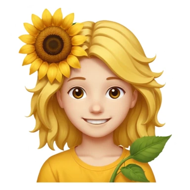 Teen with sunflower in hair


























 sticker