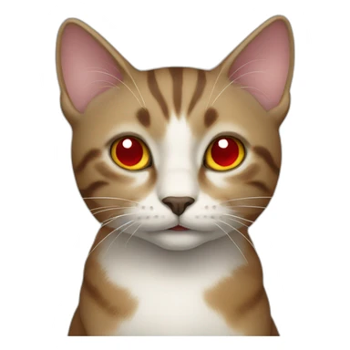 Cat with red letter R sticker