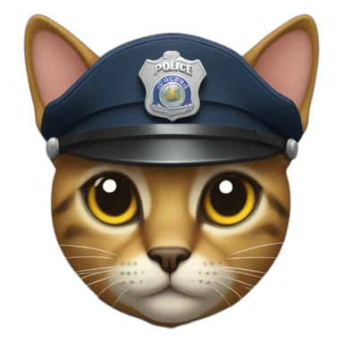 Police cat sticker