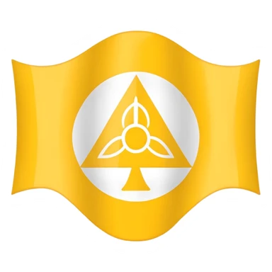 flag yellow white yellow mystical symbol sticker