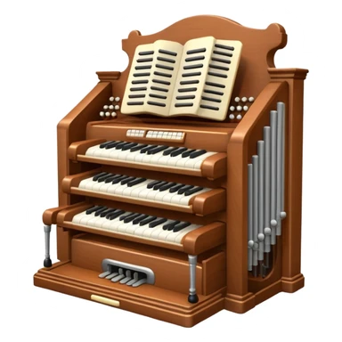 A Pipe Organ with 3 manuals, pedal, sticker