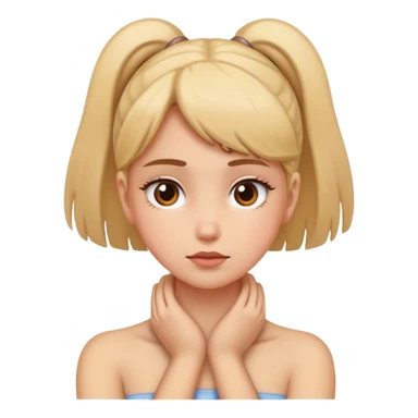 Girl with hands on neck sticker