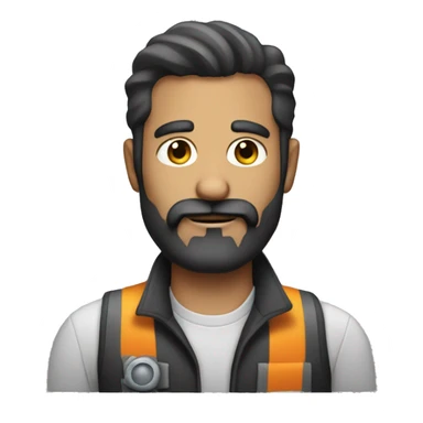 dark surveyor wthout beard or mustache  sticker
