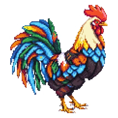 Heihei chicken from Moana, colorful rooster sticker
