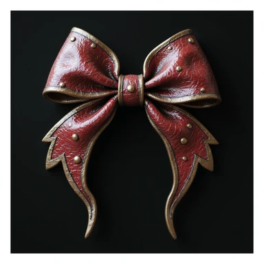 gothic bow, photorealistic style, variation 4 sticker