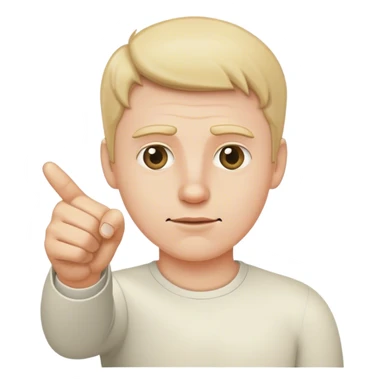 The white man points his finger down sticker