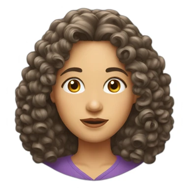 Une Julia cheveux bouclés  sticker