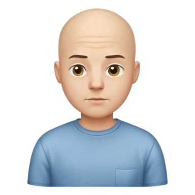 bald boy in shirt sticker