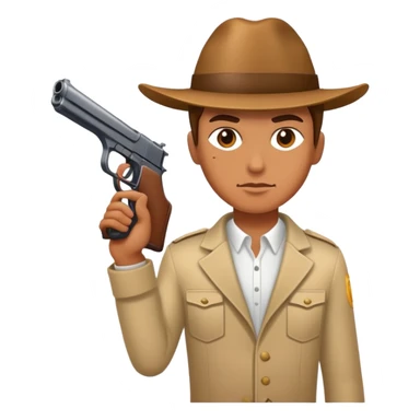 person pointing gun sticker