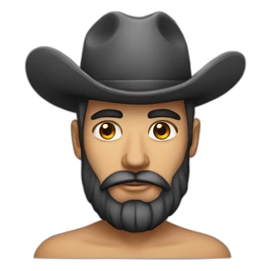 a tattooed gringo with a beard and a hat sticker