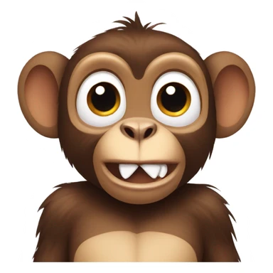 MOnkey with big ears and rabbit teeth sticker