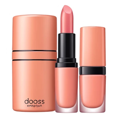salmon pink makeup packaging sticker