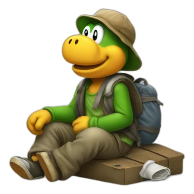 homeless yoshi sticker
