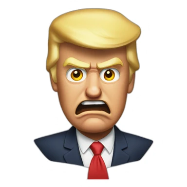 Donald trump angry sticker