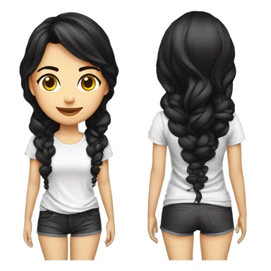 Mujer camiseta de river morocha pelo lasio dos mechones blacos  sticker