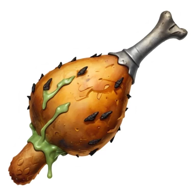 Rotten chicken drumstick sticker