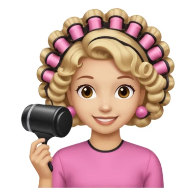 A girl that is getting hair done sticker