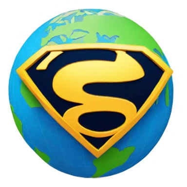 super hero globe sticker
