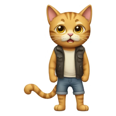 Tougher Cat Full Body sticker