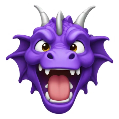Crying purple dragon sticker