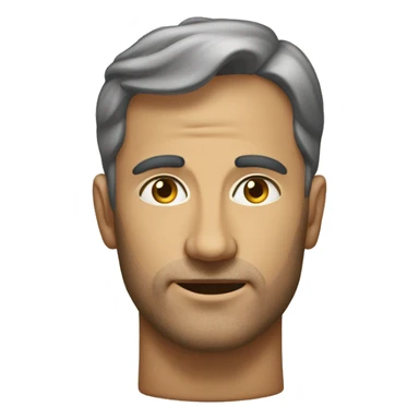 a man's head above another man's head sticker