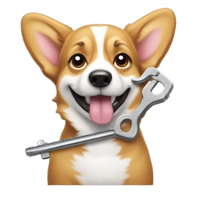 Corgi with lockpick sticker