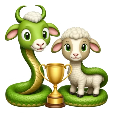 Snake wins a trophy for filmmaking from a lamb sticker