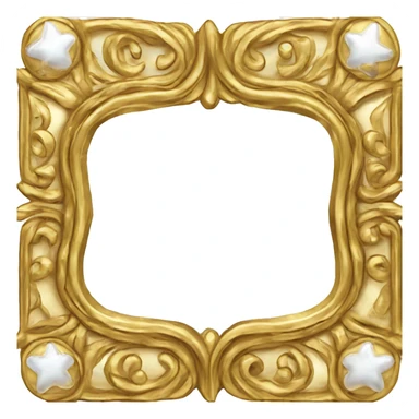 ornate golden mirror with twinkles sticker