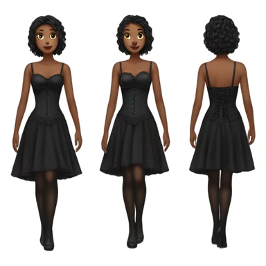 black short corset dress sticker