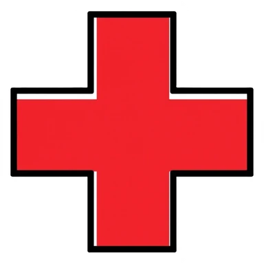 Cruz Roja (Red Cross) humanitarian organization symbol sticker