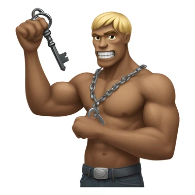 Horse with human body and key in hand sticker