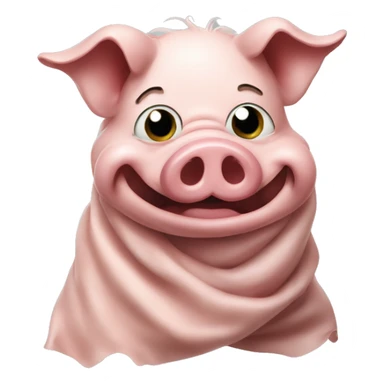 Pig twisted up like a wash rag sticker