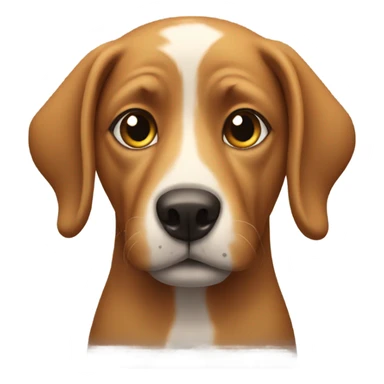 Dog wearing rainbow, heart, sunglasses, and a heart stuffed animal sticker