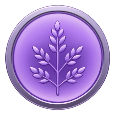 I need you to recreate this image exactly as is but make the color of the coin a ver light purple hue give me three options with different hues of purple sticker