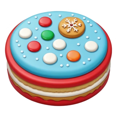 christmas biscuit and cookie round sticker