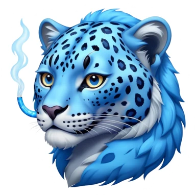 Thecutie blue leopard is smoking sticker