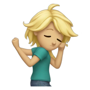 Blond dab sticker