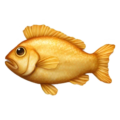 Fried fish on a white plate sticker