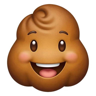 poop emoji with smiling face sticker