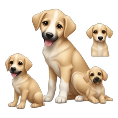 brie shepherd fawn puppy blonde and black face sticker